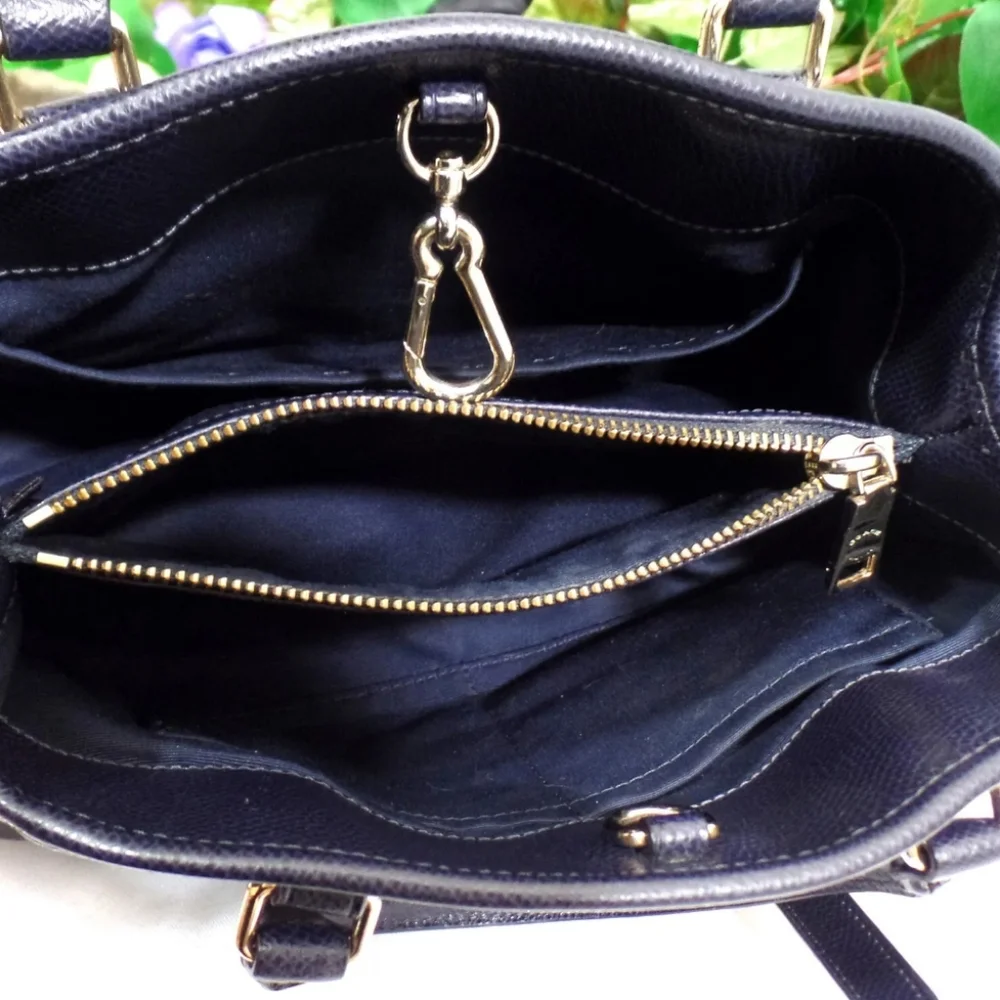 Coach Margot Small Carryall Midnight / Navy Blue Handbag/purse